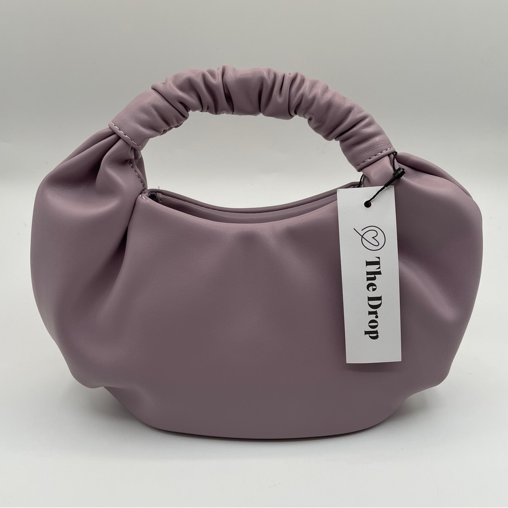 New The Drop Women's Addison Soft Volume Top-Handle Bag Small Purple